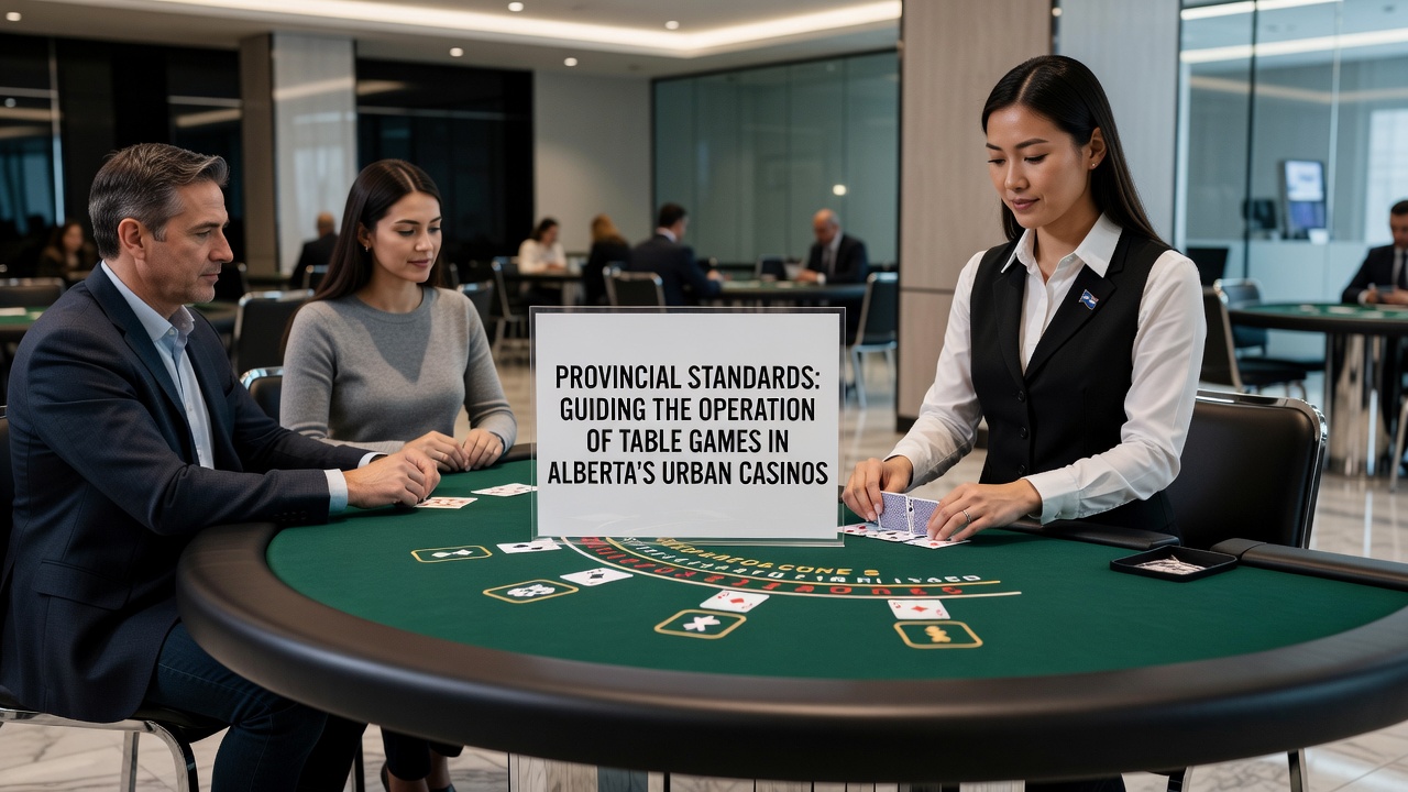 Close-up view of regulated roulette wheel and chip distribution during active play at an Alberta casino table