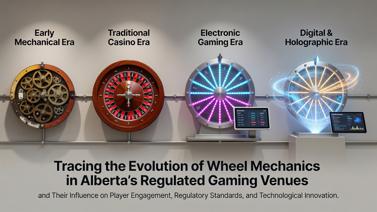 Modern electronic roulette wheel in use at an Alberta gaming venue